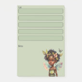 4"x6" Black Girl Fairy Post It Note Post-it Klebezettel (Vorderseite)