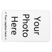 4"x6" Portrait Foto Magnet (Schwarzer Text) (Horizontal)