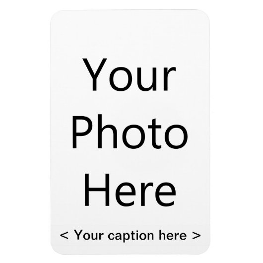 4"x6" Portrait Foto Magnet (Schwarzer Text) (Vertikal)