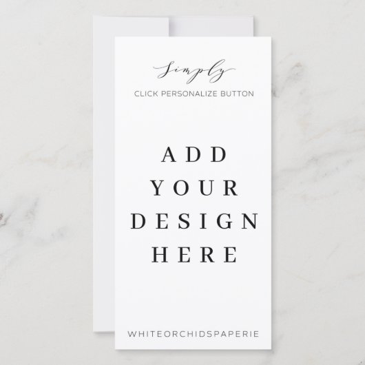 4"x8"-Menü-Programm "Drucken" Dankeskarte (Rückseite)