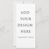 4"x9,25" / 10,2 x 23,5 cm Menükarte / Einladung (Vorderseite)