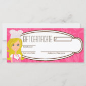 4"x9" Geschenkgutschein Blonde Baker Pink Cup Cake (Rückseite)