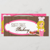 4"x9" Geschenkgutschein Blonde Baker Pink Cup Cake (Vorne/Hinten)