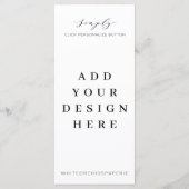 4"x9" Menü Programmkarten Drucken Menükarte (Rückseite)