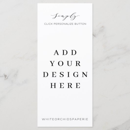 4"x9" Menü Programmkarten Drucken Menükarte (Rückseite)