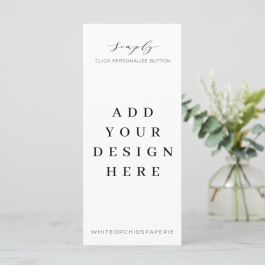 4"x9" Menü Programmkarten Drucken Menükarte (Stehend Vorderseite)