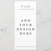 4"x9" Menü Programmkarten Drucken Menükarte (Vorderseite)