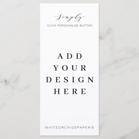 4"x9" Menü Programmkarten Drucken Menükarte (Vorderseite)