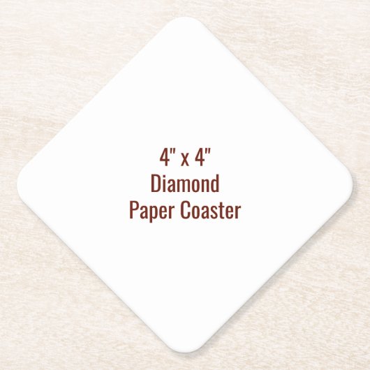 4" x 4" Diamant Untersetzer (Vorderseite)