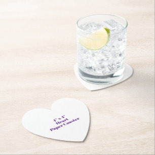 4" x 4" Herz Untersetzer