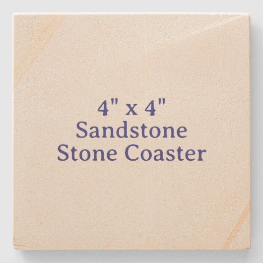 4" x 4" Sandstein-Ton-Untersetzer Steinuntersetzer (Vorderseite)