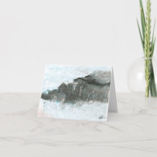 4" x 5,6" Faltkarte - "Acantilado" Dankeskarte (Vorderseite)