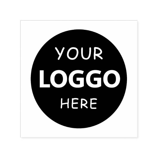 4 x 5" Extra Large Custom Company Logo Rubber Permastempel (Design)