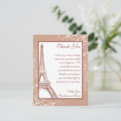 4 x 5 FLACH danken Ihnen, BlumenSpirale in Paris Dankeskarte (Stehend Vorderseite)