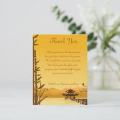 4 x 5 FLACH danken Ihnen, warmen Sonnenuntergang Dankeskarte (Stehend Vorderseite)