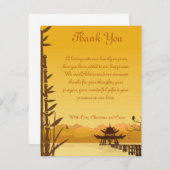 4 x 5 FLACH danken Ihnen, warmen Sonnenuntergang Dankeskarte (Vorne/Hinten)