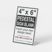 4" x 6" Gestaltung des eigenen Schildes für das Ge Sockelschild (Vorderseite)