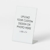 4" x 6" Kunststoff-Podestständer-Schild Sockelschild (Vorderseite)