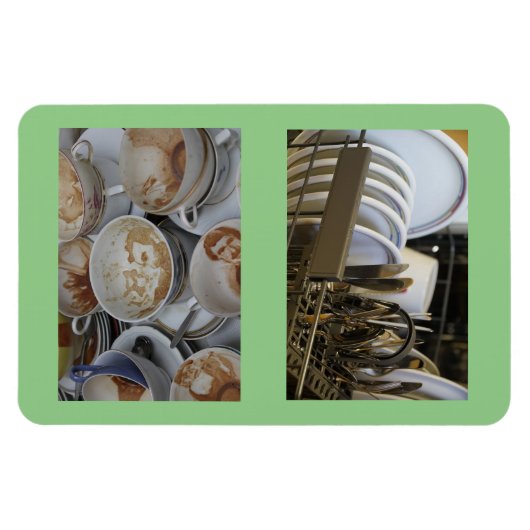 4" x 6" Saubere/dreckige Geschirr Keine Geschirrsp Magnet (Horizontal)