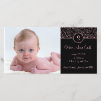 4 x 8 Rosa Elegant Ankündigung