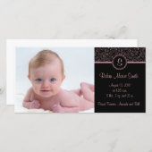 4 x 8 Rosa Elegant Ankündigung (Vorne/Hinten)