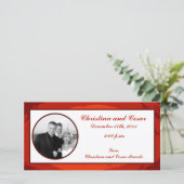 4 x 8 Verlobungen Foto Ankündigung Red Sunset (Stehend Vorderseite)