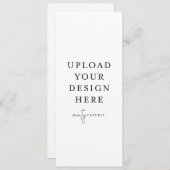 4" x 9,5" Schmale Einladung - Portrait (Vorne/Hinten)