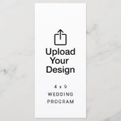 4" x 9" Flachkarte - Hochzeitsprogramm Menükarte (Vorderseite)