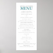 4" x 9" Harbour Blue Menu Poster (Vorne)
