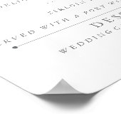 4" x 9" Harbour Blue Menu Poster (Ecke)