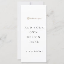4 x 9 Zoll Add your own Design Wedding Program/Men
