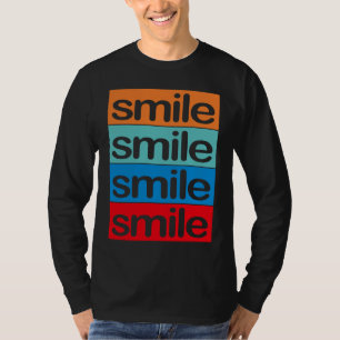 4 x Lächeln Bunt, schön, positiv  Sagen T-Shirt