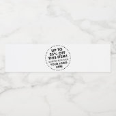 4 x Maßgeschneiderte Wasserflaschen Labels 25% Rab Wasserflaschenetikett (Einzelnes Label)