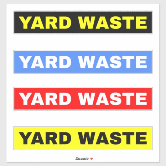 4-Yard-Abfälle (für Binnentaschen) Abfälle oder Ab Aufkleber (Blatt)