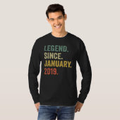 4 Years Old Legend Since January 2019 4th Birthda T-Shirt (Vorne ganz)