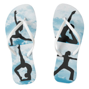 4 Yoga Pose Flip Flops Badesandalen