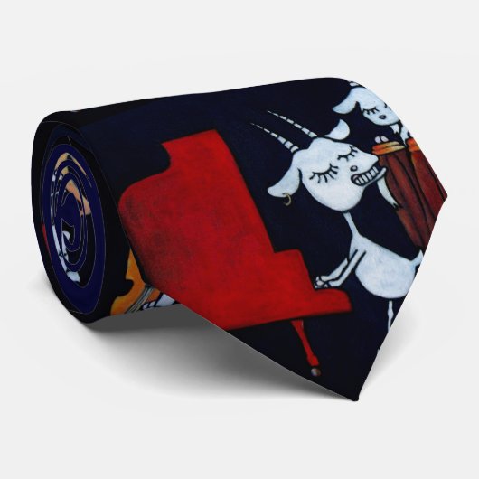 4 Ziegen 4 Schläge Krawatte (Gerollt)