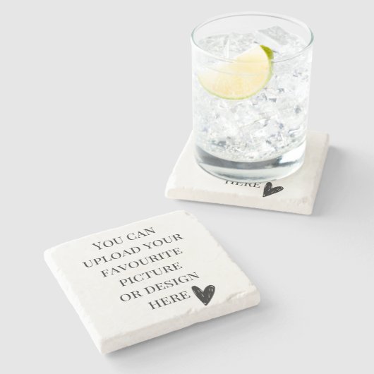 4 Zoll x 4 Zoll Marmor personalisieren Steinuntersetzer (Seitenansicht)