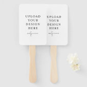 4 Zoll x 6 Zoll Fan Wedding Program Fächer (Vorne und Hinten)