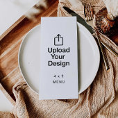4 Zoll x 9 Zoll Menü Menükarte