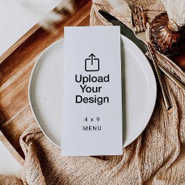 4 Zoll x 9 Zoll Menü Menükarte
