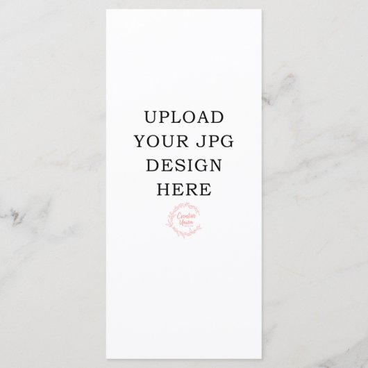 4 Zoll x 9 Zoll Menü Menükarte (Rückseite)