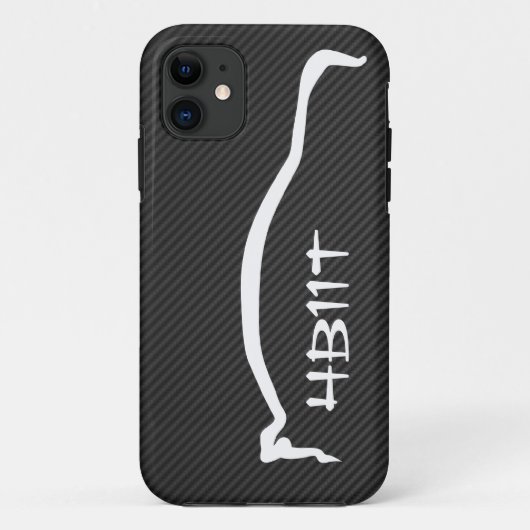 "4B11T" Weiß-Silhouette der Evolutions-X Case-Mate iPhone Hülle (Rückseite)