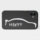 "4B11T" Weiß-Silhouette der Evolutions-X Case-Mate iPhone Hülle (Rückseite (Horizontal))