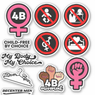 4B Movement Feminism Women Rights 4B Sticker Pack
