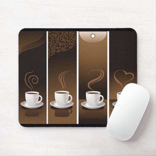 4CupsKaffee Mousepad (Mit Mouse)