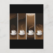 4CupsKaffee Postkarte (Vorderseite)