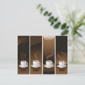 4CupsKaffee Postkarte (Stehend Vorderseite)
