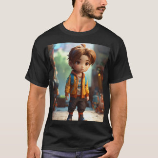 4D Ganzkörperfotografischer Chibi Boy T - Shirt