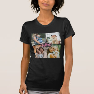 4er Foto Collage Familien Erinnerung Muttertag T-Shirt
